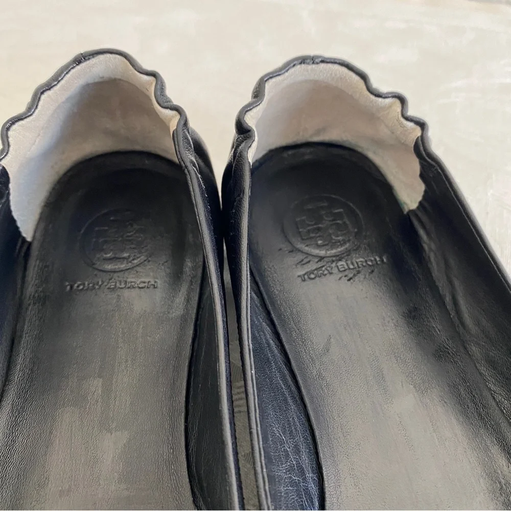 Tory Burch black leather Claire Ballet Flat